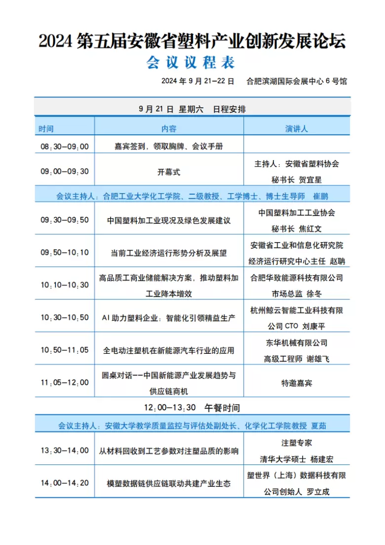 2024安徽塑博会火热进行中：时间、门票、交通、议程全攻略，即刻加入塑料产业盛会！