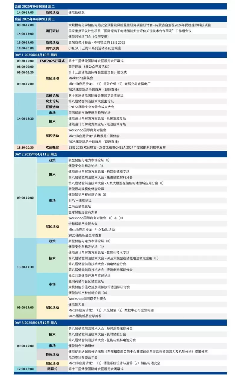 倒计时2天！2025北京储能峰会暨展览会：展位图及论坛日程全公开！