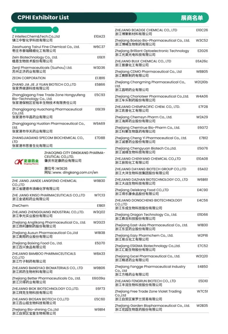 倒计时8天！CPHI 2025上海制药原料展：展商名录 & 展馆分布图大揭秘！