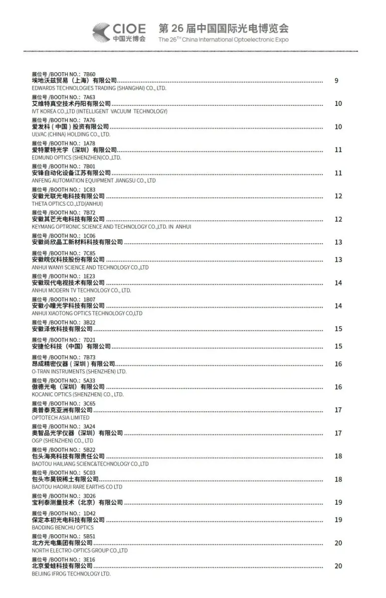 倒计时14天！2025CIOE深圳光博会：展位图&展商名录大公开，光电盛宴即将开启！